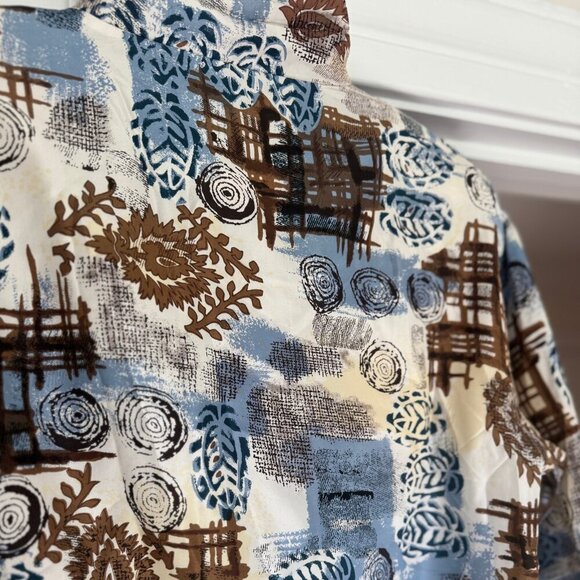 EVR Vintage 100% Silk Bomber Jacket Art Deco Abstract Print M - Picture 6 of 10